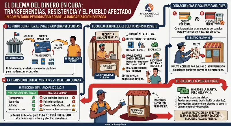 La bancarización en Cuba: Un salto digital sobre un abismo de realidades